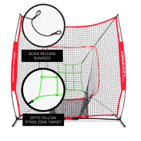 Thumbnail for 7x7 Original Sock It! Baseball / Softball Net w/ Neon Strike Zone Target