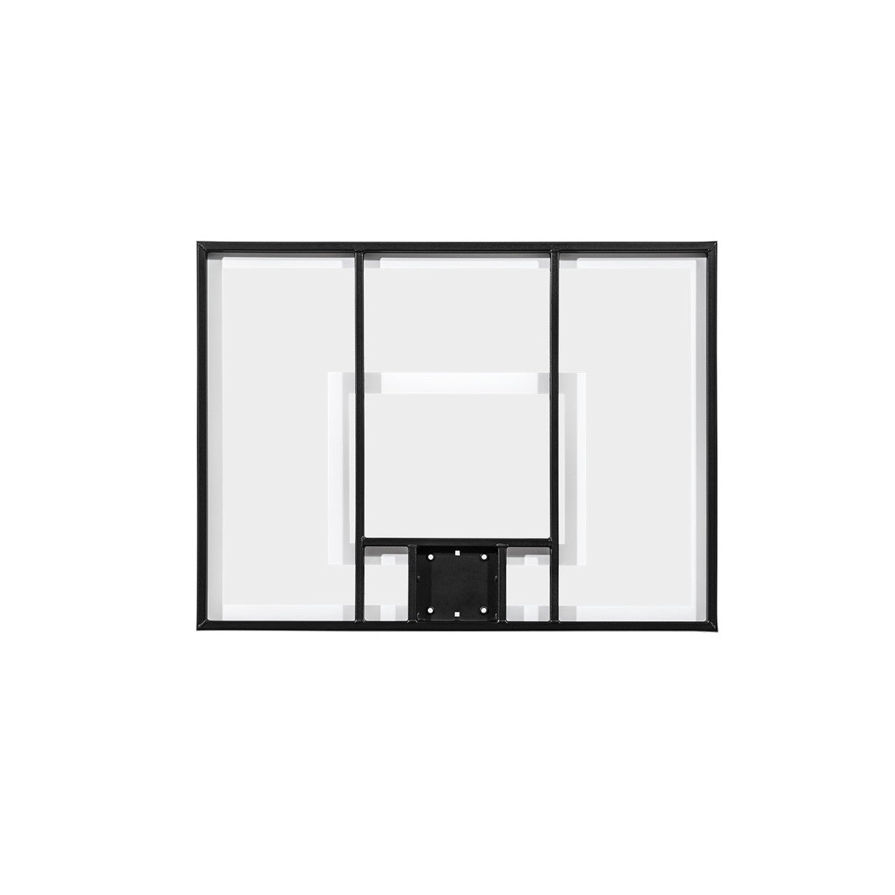 Acrylic basketball backboard rear view showing the mounting structure — 48"×36", model BB48A38