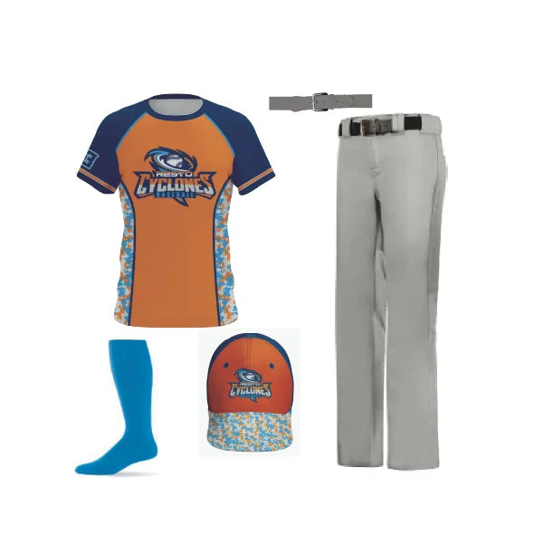 League Ultra – Pullover Jersey, Pant, Hat, Sock, and Belt (RESTO Flex Hat, V-neck, Crewneck, or Sleeveless Jersey, and Stock Sock)