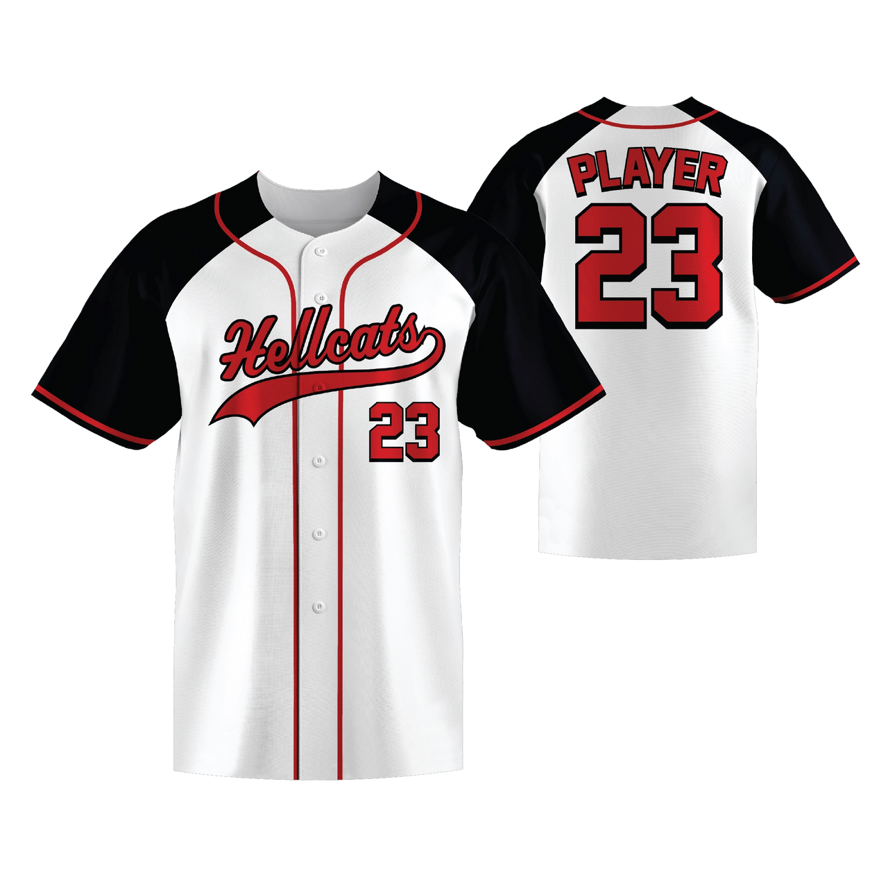 Straight Hem Full-Button Baseball Jersey (Untucked Fit)