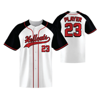 Thumbnail for Straight Hem Full-Button Baseball Jersey (Untucked Fit)