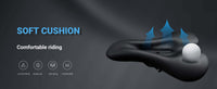Thumbnail for Black exercise bike seat with 