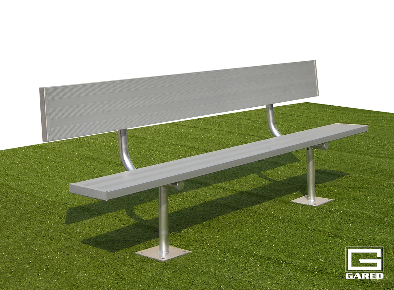 Spectator 21' Surface Mount Bench with Back
