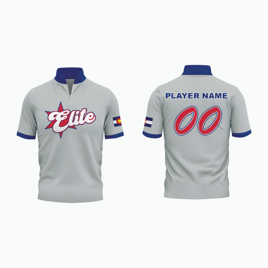 1/4 Zip Short Sleeve With Hood Batting Practice Jacket example 4