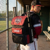 Thumbnail for Custom Baseball Softball Backpack | Holds 4 Bats