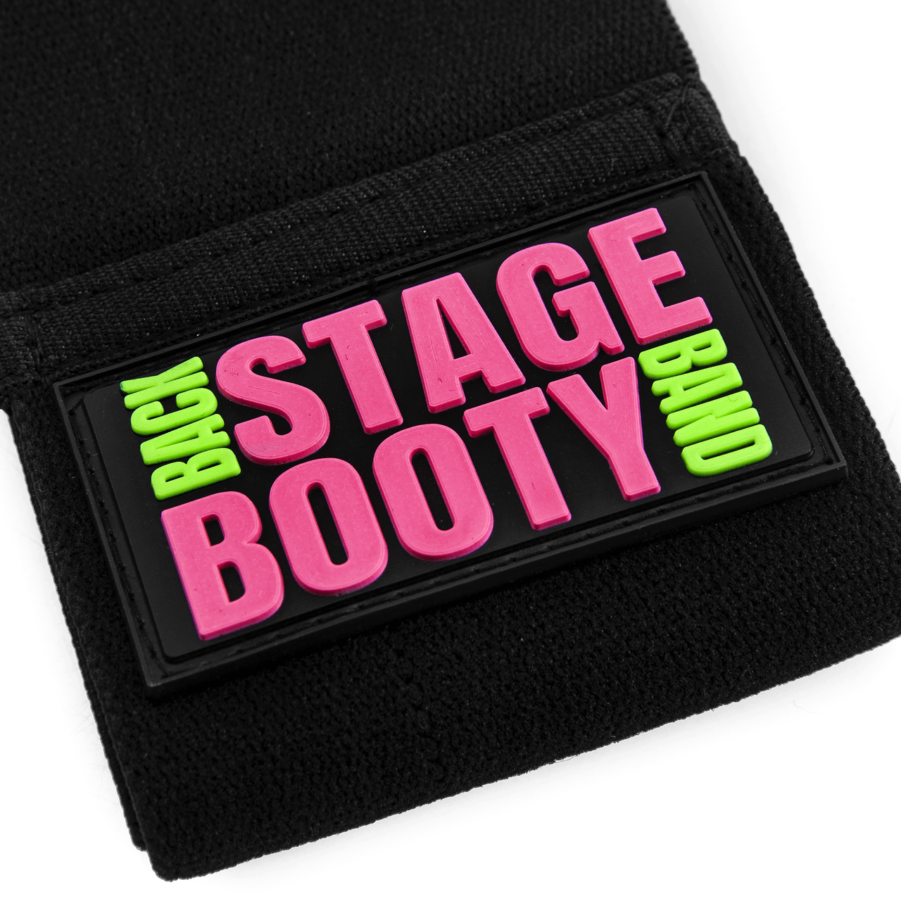 BC Strength Backstage Booty Band foot-loop resistance band for a tan-safe glute pump