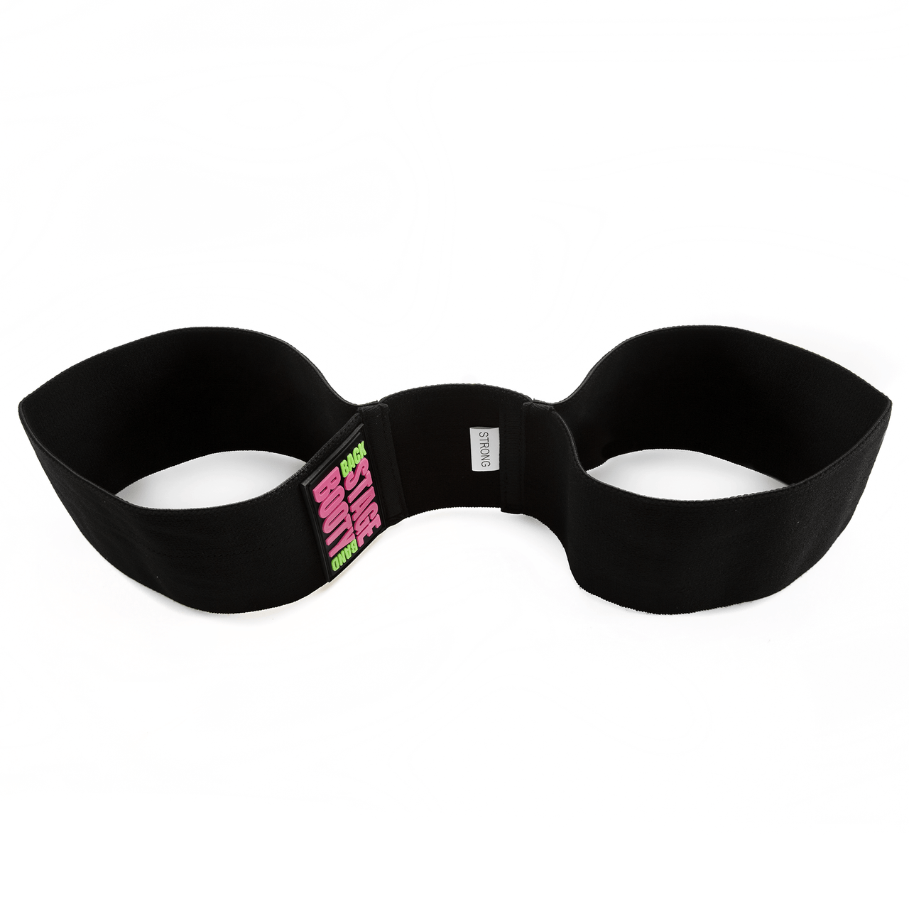 BC Strength Backstage Booty Band foot-loop resistance band for a tan-safe glute pump