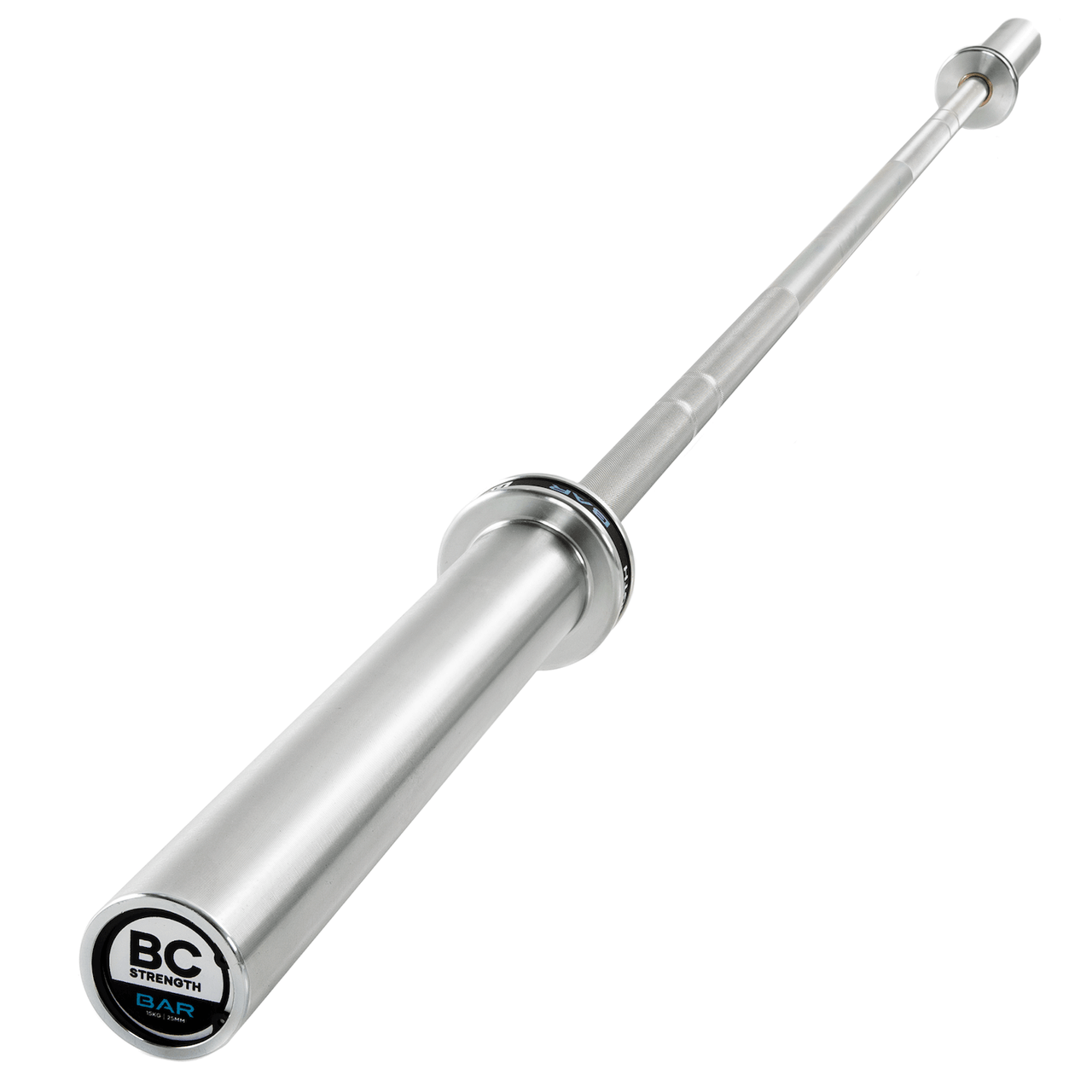 BC Strength 15kg 25mm Olympic barbell made in the USA for squats and deadlifts