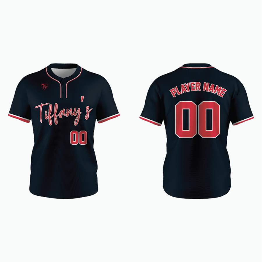 Pro 2-Button Drop V Placketed Baseball Jersey example 20
