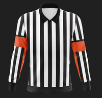 Thumbnail for Black Biscuit NHL Style Sublimated Hockey Referee Jersey - NEW