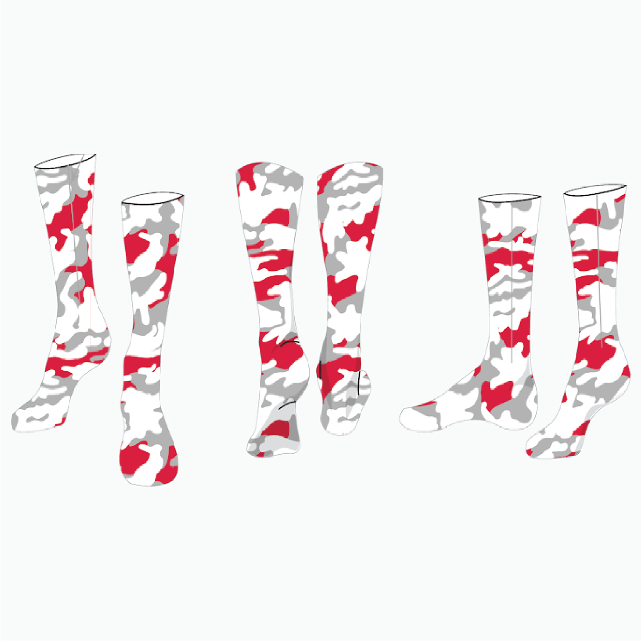 Sublimated Socks 31″ example 1