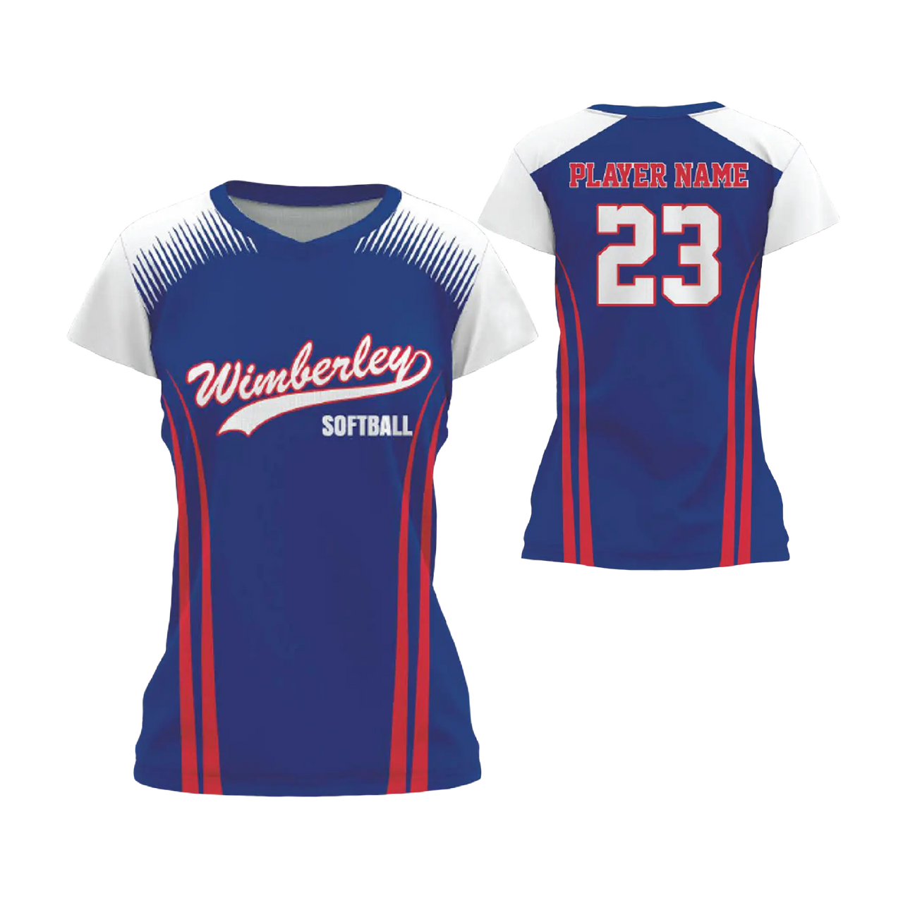 Cap Sleeve V-Neck Softball Jersey