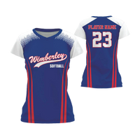 Thumbnail for Cap Sleeve V-Neck Softball Jersey