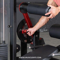 Thumbnail for Classic V2 Selectorized Back / Ab Combo by Muscle D Fitness - Dual Function Core Machine