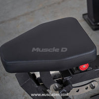 Thumbnail for Close-up of a black padded seat with 