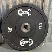 Thumbnail for Black 5kg urethane bumper plate with 