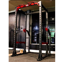 Thumbnail for Compact Power Cage - Muscle D Fitness - Adjustable Squat Rack - Gym Storage - Chin up Bar - Home Gym