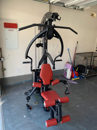Thumbnail for Compact Single-Stack Multi-Gym - Muscle D Fitness - Leg Extension - Seated Chest Row - Seated Row - Chest Pulley - Ab Crunch - Home Gym