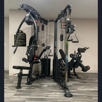 Thumbnail for Megatron Corner Gym - Muscle D Fitness - Leg Extension/Leg Curl - Cable Fly - Functional Column - Chest Press - Seated Row - Lat Pulldown