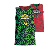 Thumbnail for Reversible green and red jersey with 