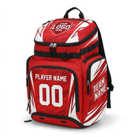 Thumbnail for Red custom sports backpack with 