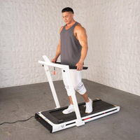 Thumbnail for Low Profile Treadmill - Muscle D Fitness - LED Display - Heart Rate Monitor - Flex Deck for Low Impact - Adjustable Speed - Phone / Tablet Holder