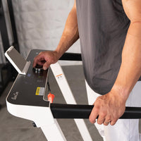 Thumbnail for Low Profile Treadmill - Muscle D Fitness - LED Display - Heart Rate Monitor - Flex Deck for Low Impact - Adjustable Speed - Phone / Tablet Holder
