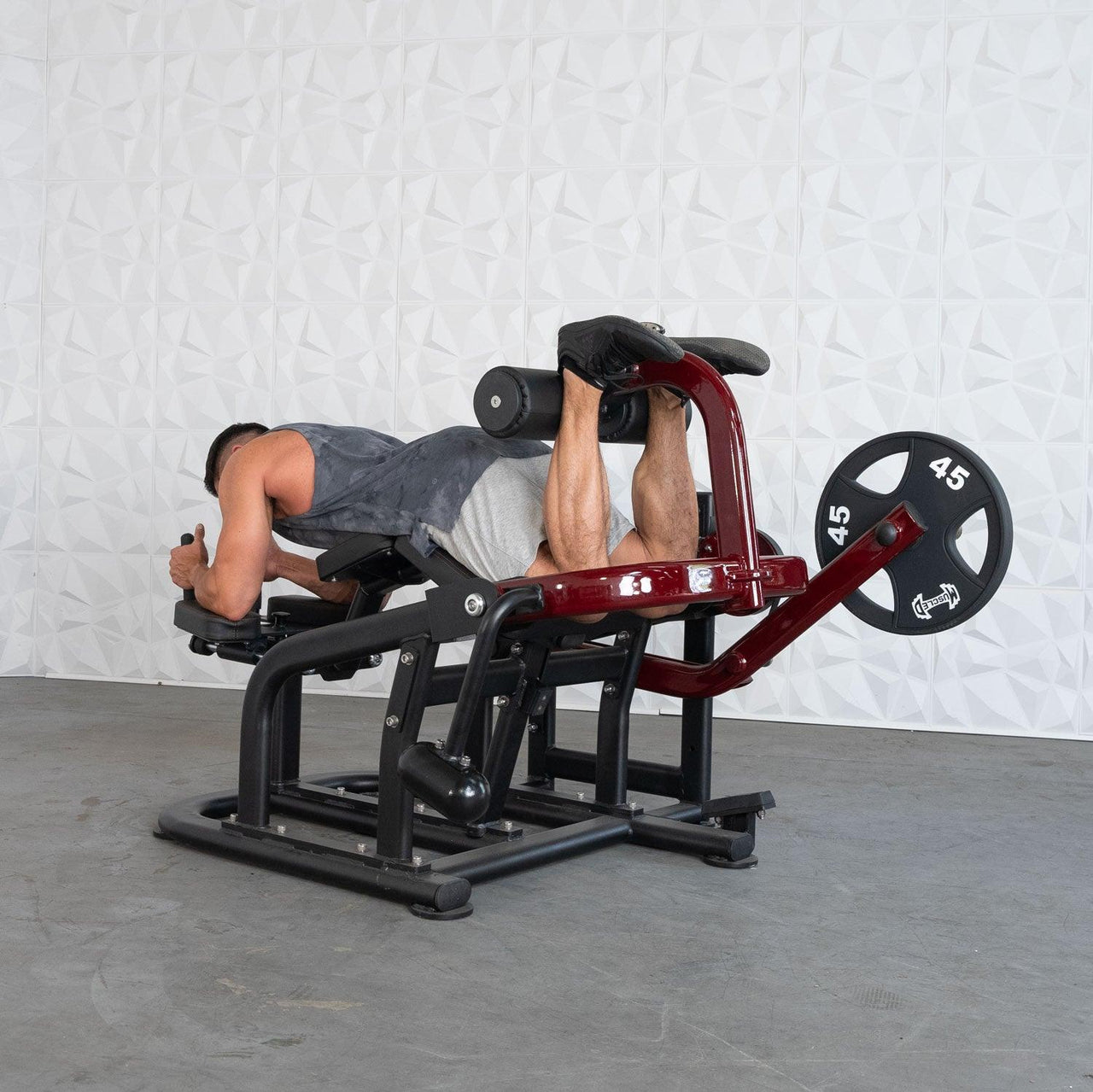 Prone Hamstring Machine Pro Strength Prone Leg Curl - Hamstring Machine | HoopsKing