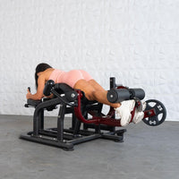 Thumbnail for Pro Strength Prone Leg Curl - Muscle D Fitness - Adjustable Plate Loaded Hamstring Machine