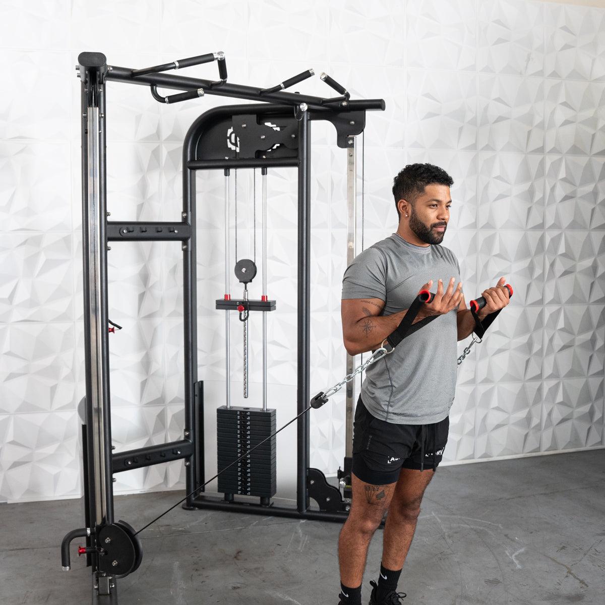 Megatron Dual Adjustable Pulley (88" & 95" height) - Muscle D Fitness - Functional Pull-Up Bar - Adjustable Height