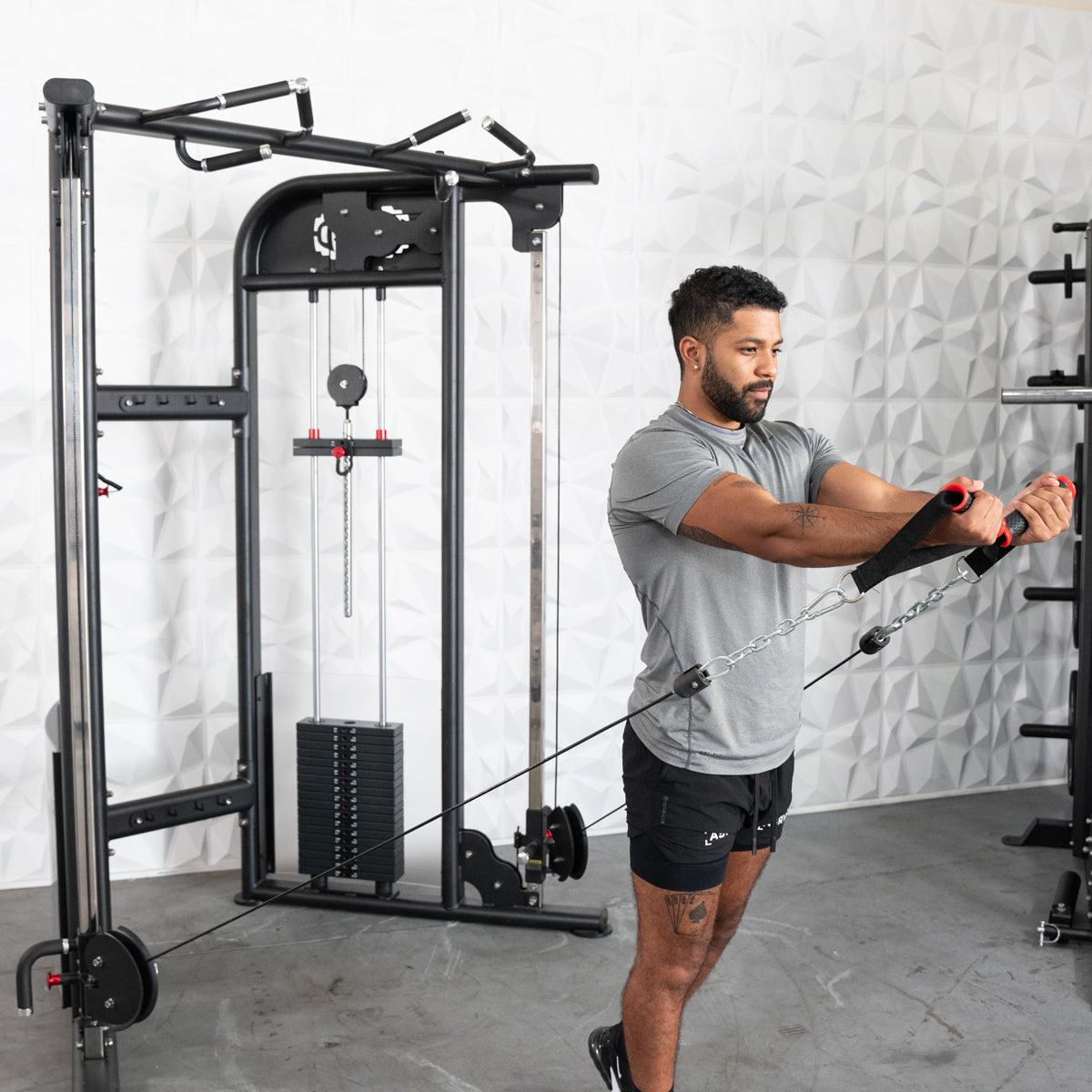 Megatron Dual Adjustable Pulley (88" & 95" height) - Muscle D Fitness - Functional Pull-Up Bar - Adjustable Height