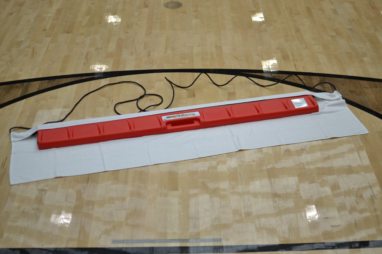 6' Court Clean gym floor cleaner in use