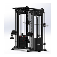 Thumbnail for Megatron Dual Adjustable Pulley / Smith Combo - Muscle D Fitness - Selectorized Weight Adjustment - Functional Pull-Up Bar - Dual Station