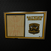 Thumbnail for Custom basketball whiteboard with court diagram and 