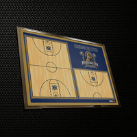 Thumbnail for Basketball whiteboard with Bridgewater Chargers logo and multiple court diagrams on a dark background.