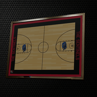Thumbnail for Framed basketball court whiteboard with 