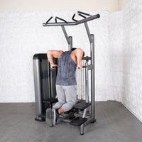 Thumbnail for Man performing dips on a commercial-grade assisted chin/dip machine.