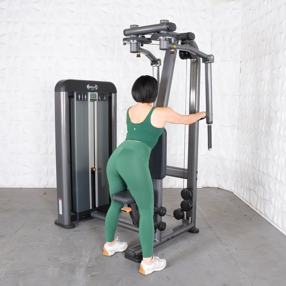 Elite Plus Pec / Rear Delt - Muscle D Fitness - Commercial Grade - Adjustable Seat - Pin Selectorized - Combo Machine