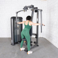 Thumbnail for Elite Plus Pec / Rear Delt - Muscle D Fitness - Commercial Grade - Adjustable Seat - Pin Selectorized - Combo Machine