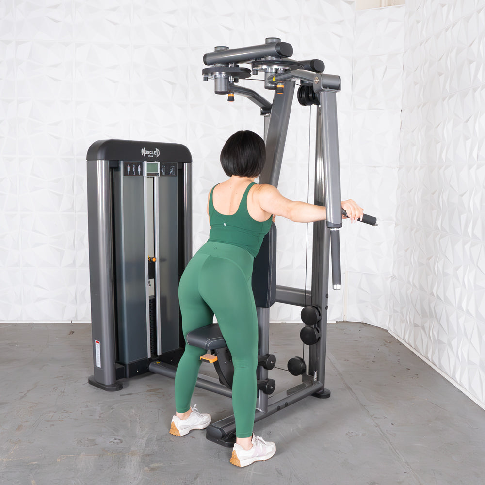 Elite Plus Pec / Rear Delt - Muscle D Fitness - Commercial Grade - Adjustable Seat - Pin Selectorized - Combo Machine