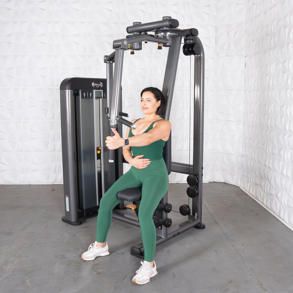 Elite Plus Pec / Rear Delt - Muscle D Fitness - Commercial Grade - Adjustable Seat - Pin Selectorized - Combo Machine