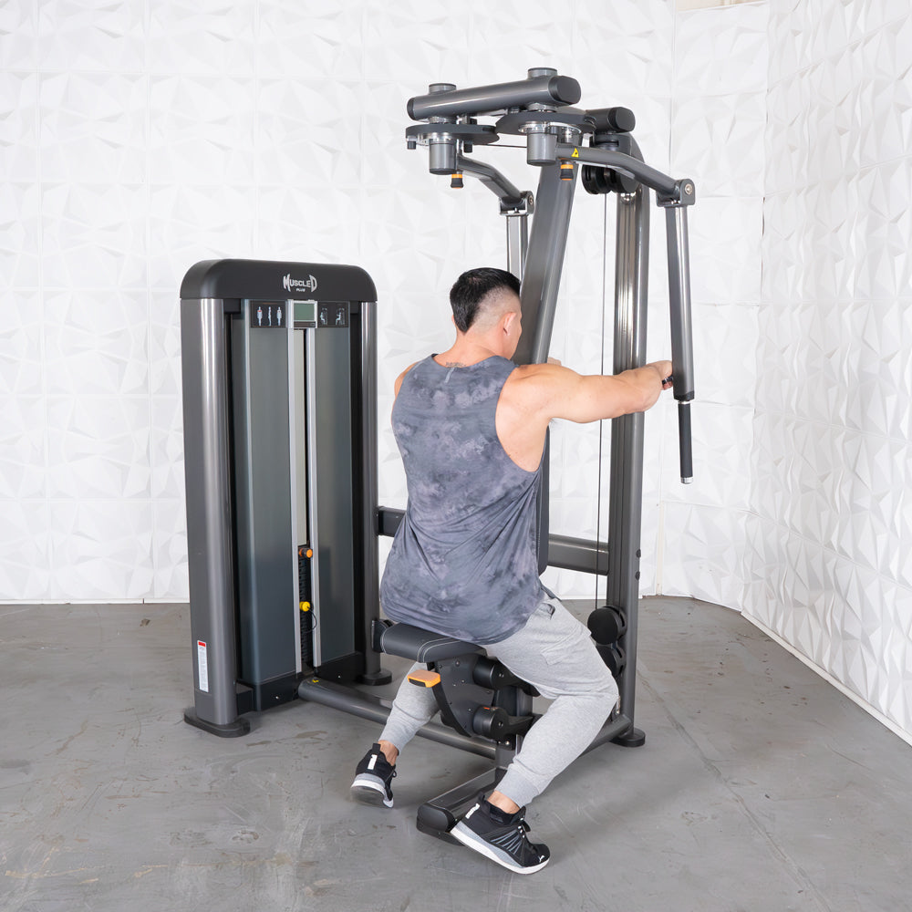 Elite Plus Pec / Rear Delt - Muscle D Fitness - Commercial Grade - Adjustable Seat - Pin Selectorized - Combo Machine