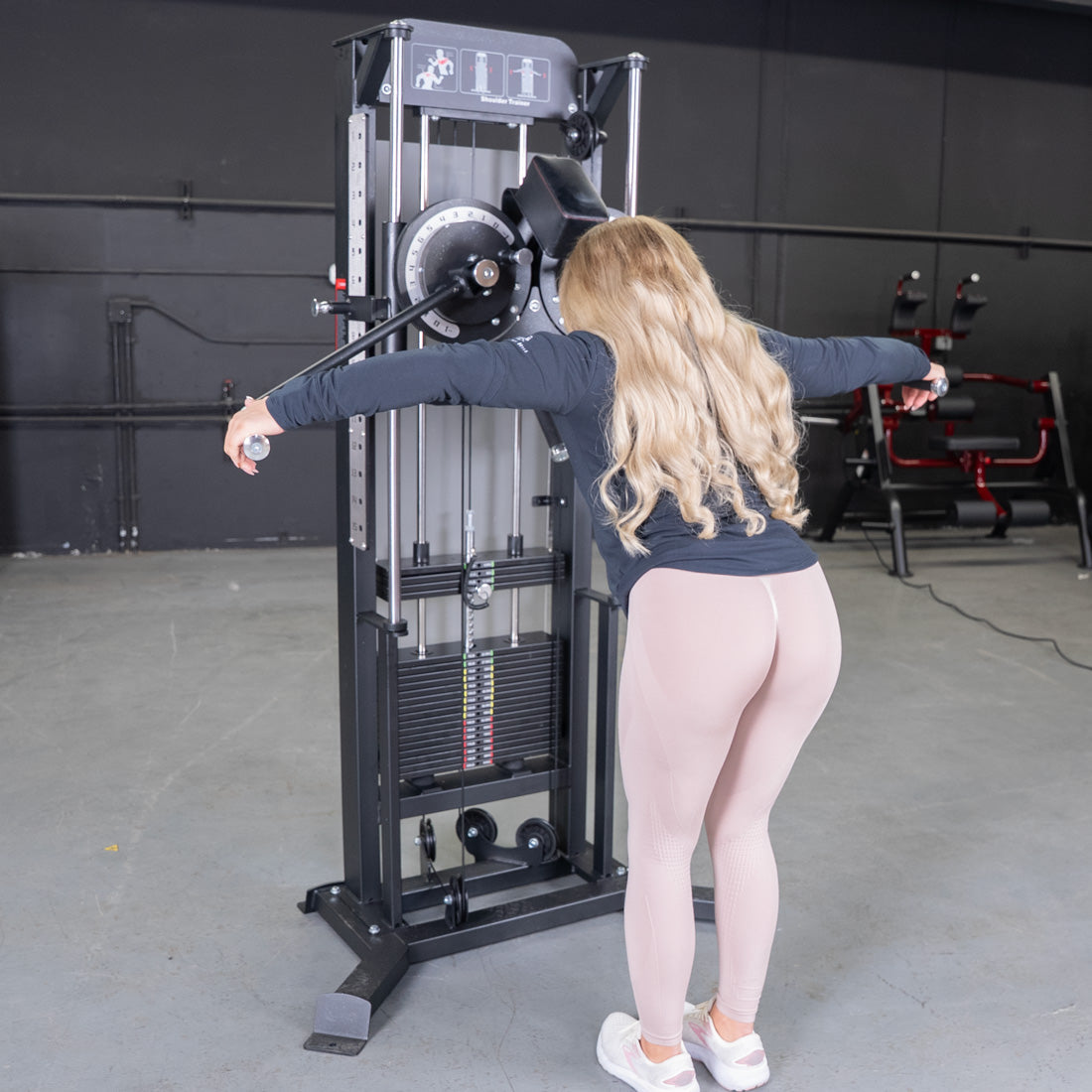 Excel Multi-Flight Trainer - Muscle D Fitness - Adjustable height - Selectorized Shoulder / Chest Machine