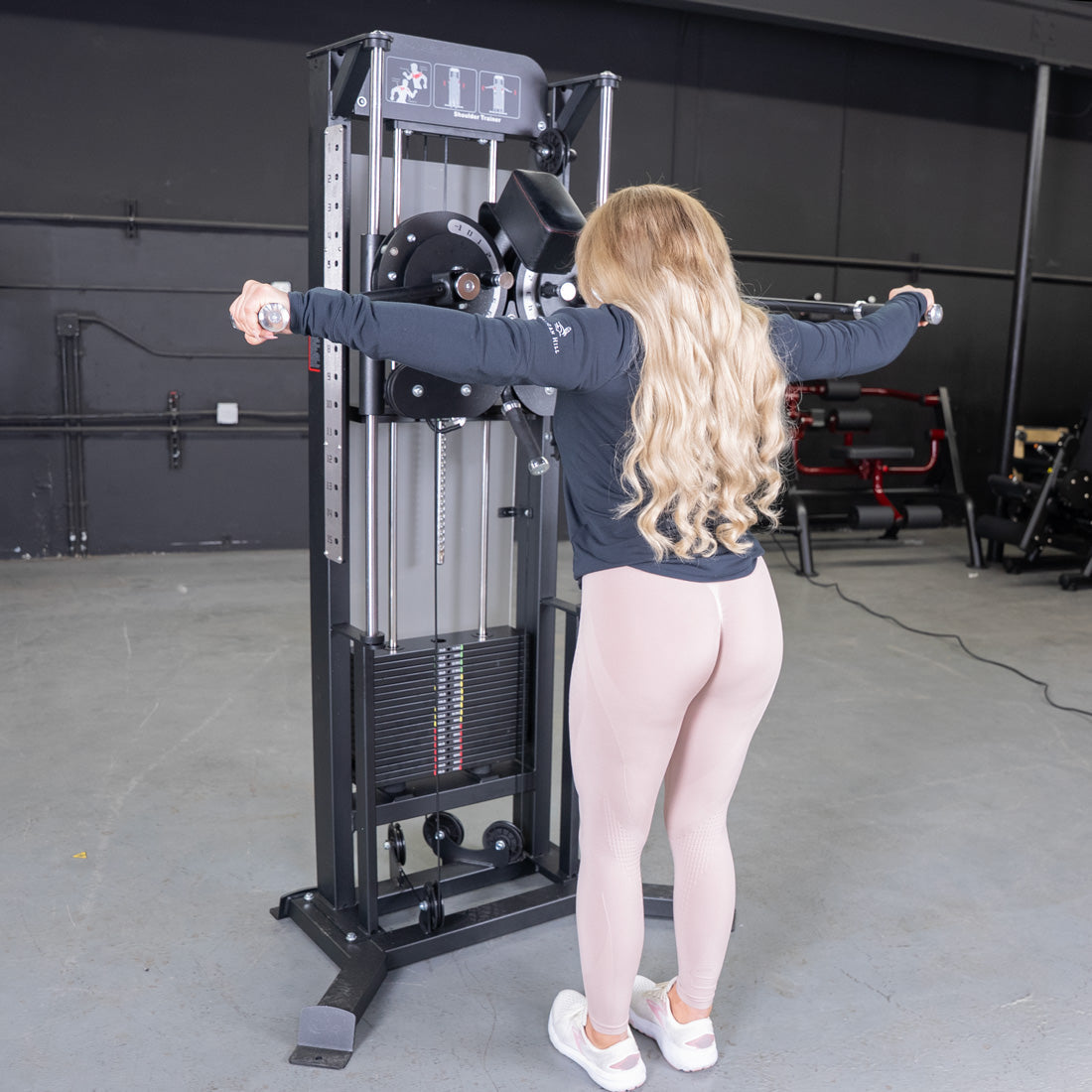 Excel Multi-Flight Trainer - Muscle D Fitness - Adjustable height - Selectorized Shoulder / Chest Machine