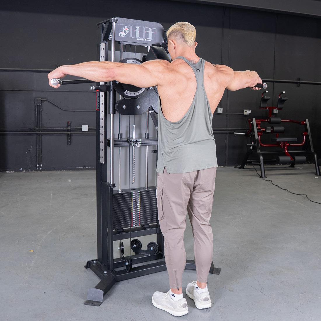 Excel Multi-Flight Trainer - Muscle D Fitness - Adjustable height - Selectorized Shoulder / Chest Machine