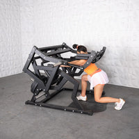 Thumbnail for Excel Power Hack Squat - Muscle D Fitness - Plate Load Heavy Squat Machine - Weight Storage Pegs - Safety Stop