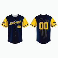 Thumbnail for Straight Hem Full-Button Baseball Jersey (Untucked Fit) example 7