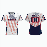 Thumbnail for V-Neck Pullover Baseball Jersey example 6
