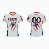 Thumbnail for V-Neck Pullover Baseball Jersey example 7