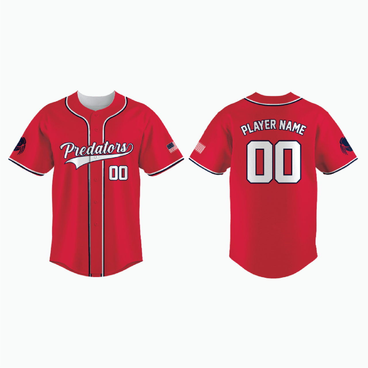 Full-Button Baseball Jersey example 2